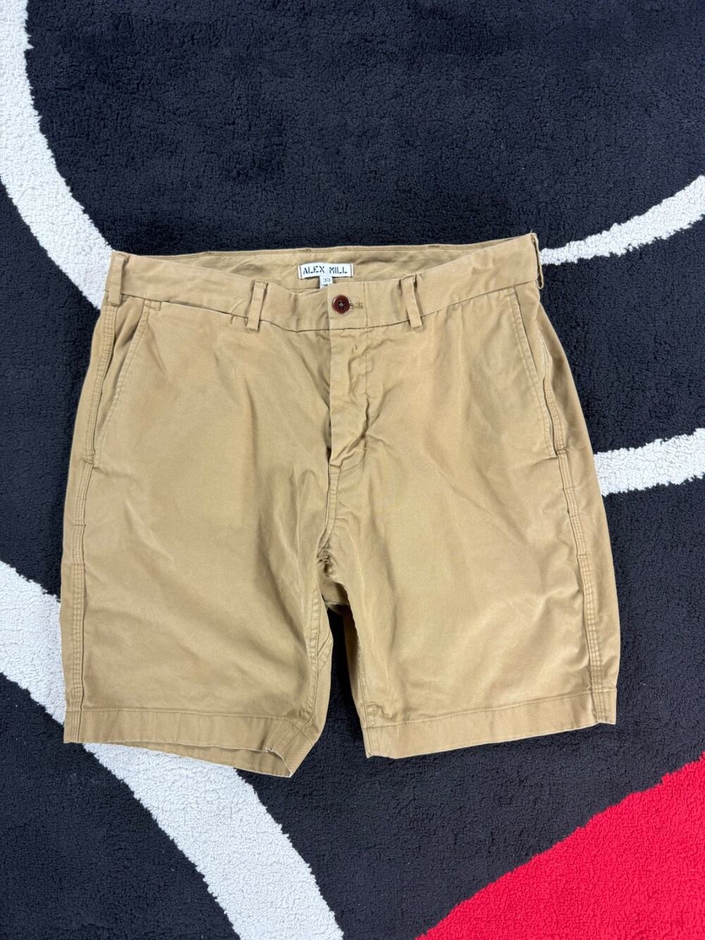 Alex Mill Shorts Mens 33x9 Brown Casual Cotton Chino Beach Pockets